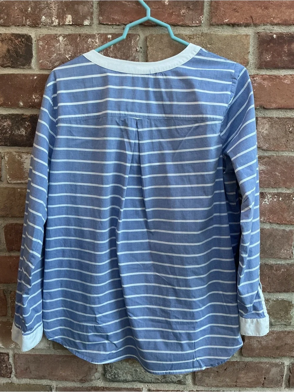 Blue & White Striped blouse size XL - Picture 3 of 3